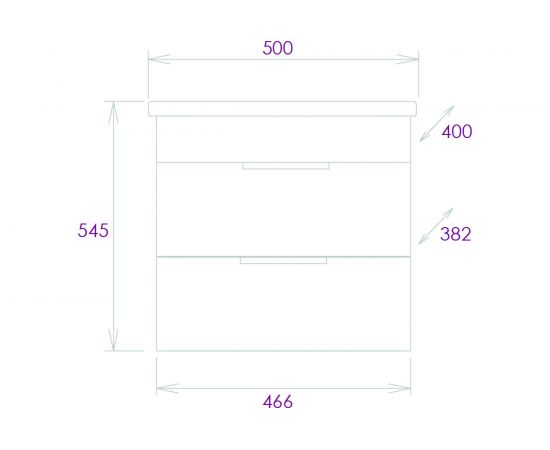 Onika Тумба подвесная с раковиной ЛЕГРАН 50.13 дуб галифакс 105031 – изображение 7