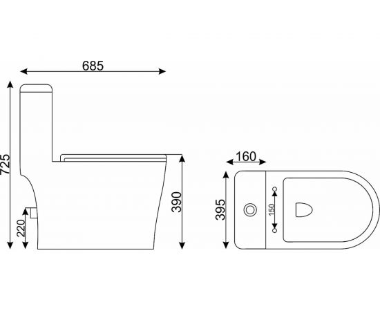 EVA GOLD Монолит SM9609, безободковый, сиденье дюропласт, с гофрой и подводкой УТ-00001112 – изображение 9