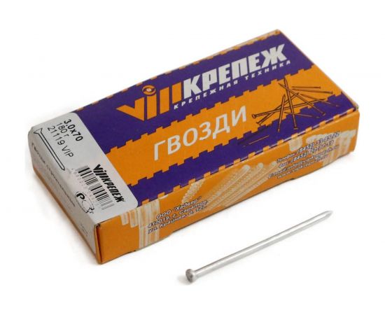 Строительные гвозди VIPКрепеж 3,0х70 180г (примерно 47 шт.) 21119 VIP 