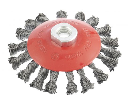 Щетка выгнутая для УШМ (125 мм; М14; 0.5 мм) MATRIX 74611 