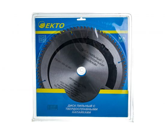 Диск пильный по дереву с твёрдосплавными напайками (300х3х32 мм; 80 зубьев) EКТО TW-001-300-32-080 