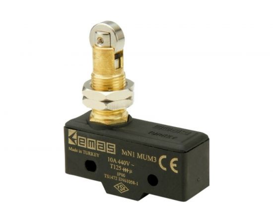 Мини-выключатель Emas с роликом, 440В, 10А. MN1MUM3 