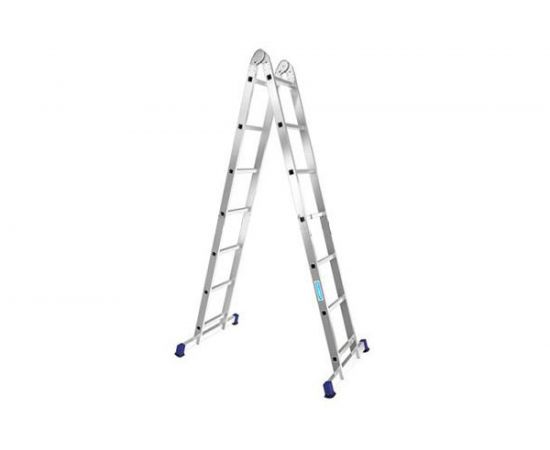Алюминиевая профессиональная двухсекционная шарнирная лестница Алюмет Серия Т2 Т 207 