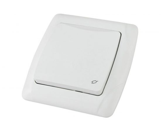 Розетка с крышкой и с защитными шторками, белая 2П+З 16А 250В TDM Онега SQ1805-0014 