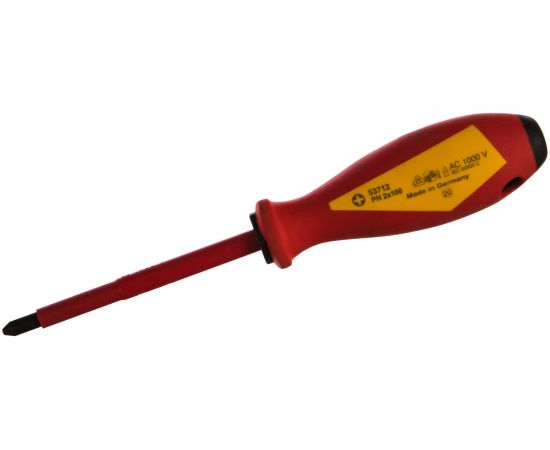 Крестовая отвертка WITTE MAXX VDE PH2 6х100 мм new 537122016 – изображение 2