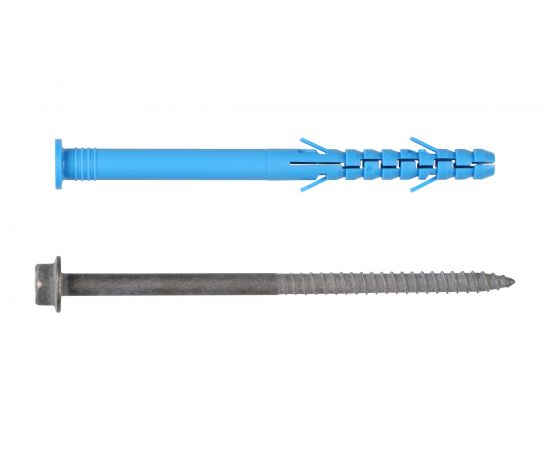 Фасадный дюбель ЕВРОПАРТНЕР ДФ Б 10x115 мм, шуруп ШГ, покрытие ТДЦ 20шт 0078 D – изображение 2