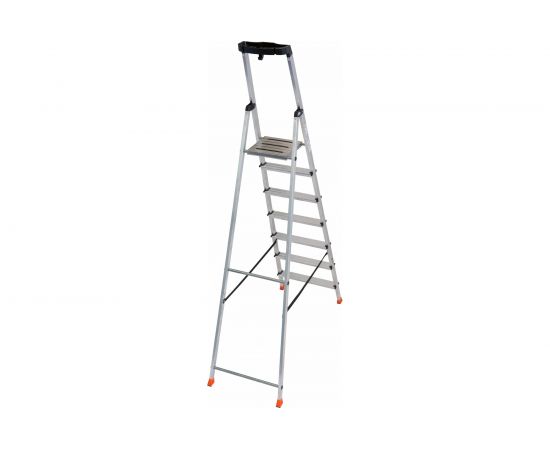 Свободностоящая стремянка Krause MONTO SAFETY 2К заглушки, 7 ступеней 128973 – изображение 2