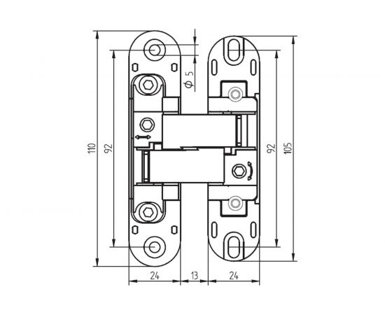 Скрытая петля MORELLI HH-4 W цвет - белый 9010627 – изображение 2