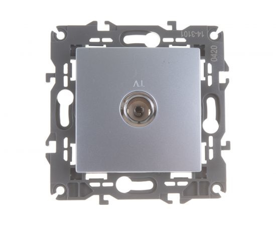 Розетка TV ЭРА 14-3101-03 одиночная, IP20, Elegance, алюминий Б0034292 – изображение 2