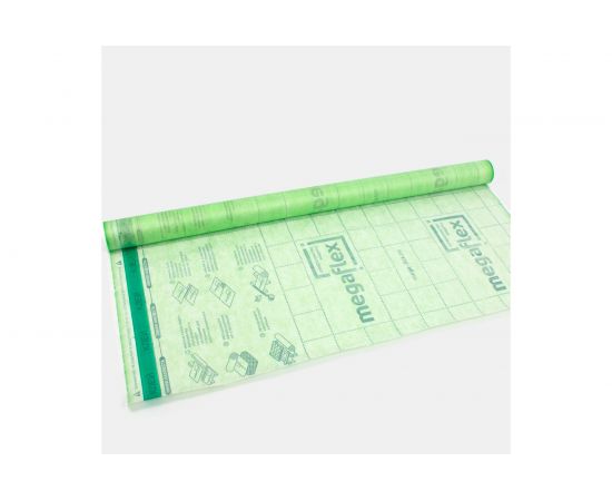 Пароизоляционная двухслойная пленка Megaflex ParoStop В ш 1.6, 35 кв.м с одной клеевой лентой MFPST.160.35 – изображение 3