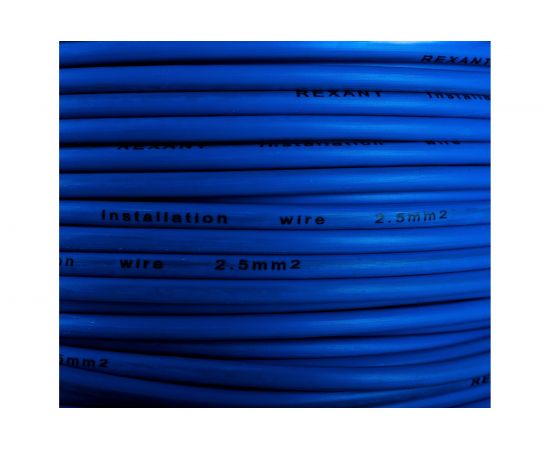 Провод ПГВА REXANT 1х2.50 кв.мм, синий, бухта 100 м 01-6545 – изображение 3