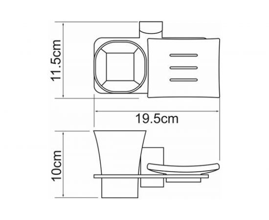 Держатель стакана и мыльницы WasserKRAFT Leine K-5026 – изображение 3