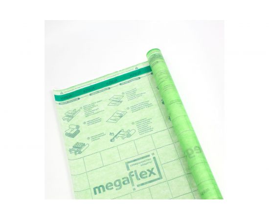 Пароизоляционная двухслойная пленка Megaflex ParoStop В ш 1.6, 35 кв.м с одной клеевой лентой MFPST.160.35 – изображение 5