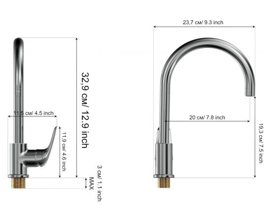 Смеситель для кухни TOKITO с высоким изливом TOK-KIT-1013 – изображение 5