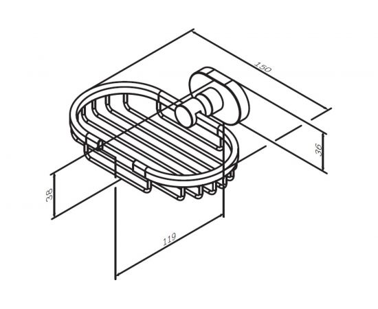 Мыльница-решетка, хром AM.PM A7434600 – изображение 6