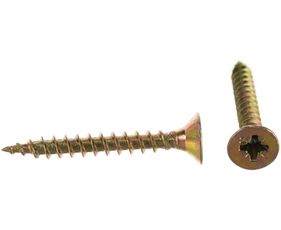 Шуруп Качественный КРЕПЕЖ желтый цинк 4.5x35, 145 шт. 0300481 КЧ 