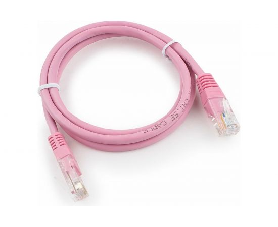Патч-корд Cablexpert UTP PP12-1M/RO кат.5e, 1м, литой, многожильный розовый PP12-1M/RO 