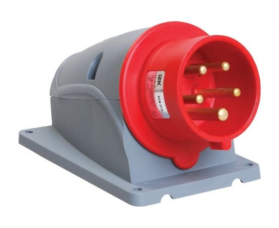 Стационарная вилка IEK ССИ-525 32А-6ч/200/346-240/415В 3Р+РЕ+N IP44 MAGNUM PSN52-032-5 