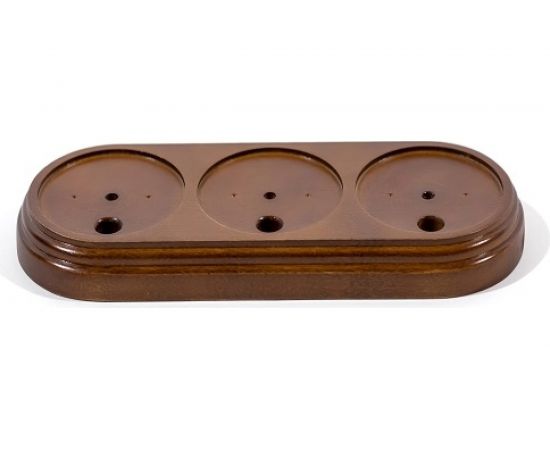 Подложка Interior Electric 3-ая с посадочным местом серия Арбат, темный дуб, массив ПД3012 