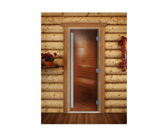 Дверь для бани DoorWood Престиж бронза, 1900х700 мм УТ-00011454 