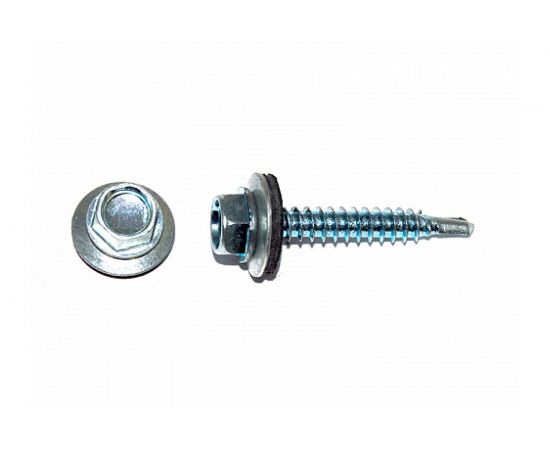 Кровельный саморез КРЕП-КОМП цинк, с шайбой EPDM, 4,8х38 25шт ск4838мф 