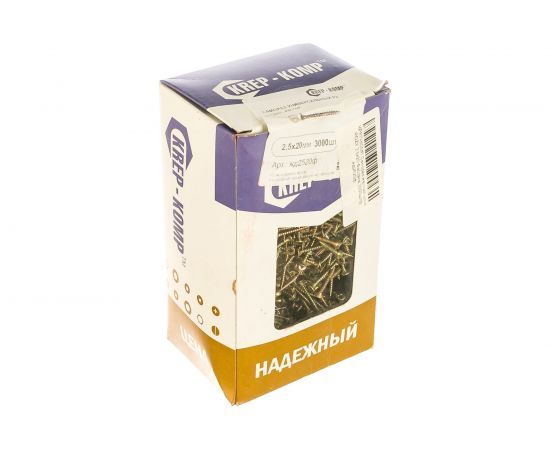 Саморез КРЕП-КОМП желтый цинк POZY 2,5х20 3000шт жд2520ф – изображение 2
