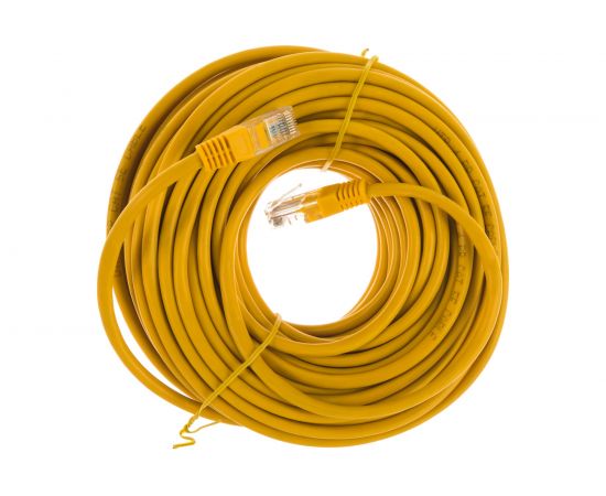 Патч-корд Cablexpert UTP PP12-20M/Y кат.5e, 20м, литой, многожильный жёлтый PP12-20M/Y – изображение 2