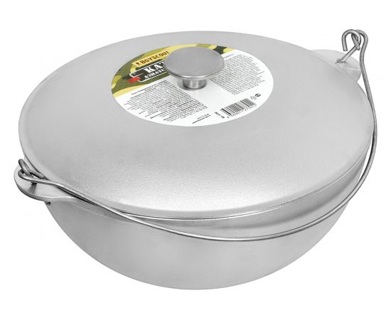 Литой алюминиевый казан с крышкой BOYSCOUT 6 л, азиатская чаша 61360 – изображение 2