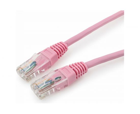 Патч-корд Cablexpert UTP PP12-1M/RO кат.5e, 1м, литой, многожильный розовый PP12-1M/RO – изображение 2