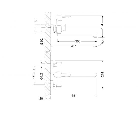 Смеситель Lemark Evitta универсальный LM0551C – изображение 2