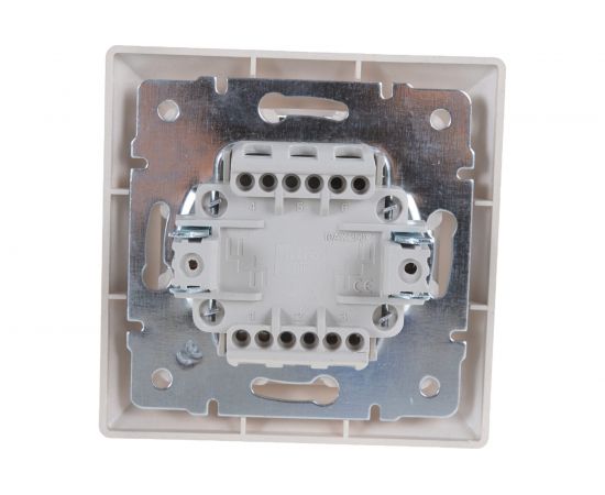 Двойной выключатель с подсветкой, Intro 410503 10А, 250В, СУ, Solo, алюминий Б0043293 – изображение 2