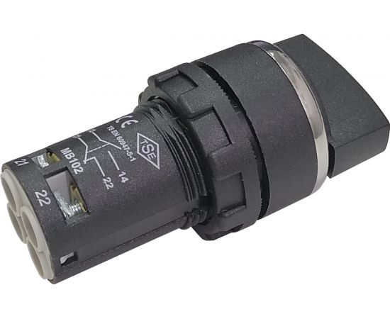 Моноблочный переключатель Emas 22мм, IP40, 1НО+1НЗ с фиксацией, 240В, 0,3А. MB102S20 – изображение 2