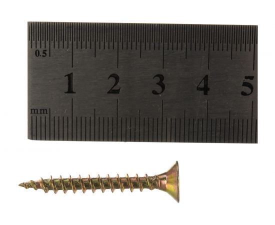 Шуруп Качественный КРЕПЕЖ желтый цинк 4.5x35, 145 шт. 0300481 КЧ – изображение 3