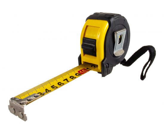 Рулетка WIPRO 5 м*25 мм, АБС-пластик + магнитный упор + резина, толщина 0.115 мм 06-05 – изображение 3