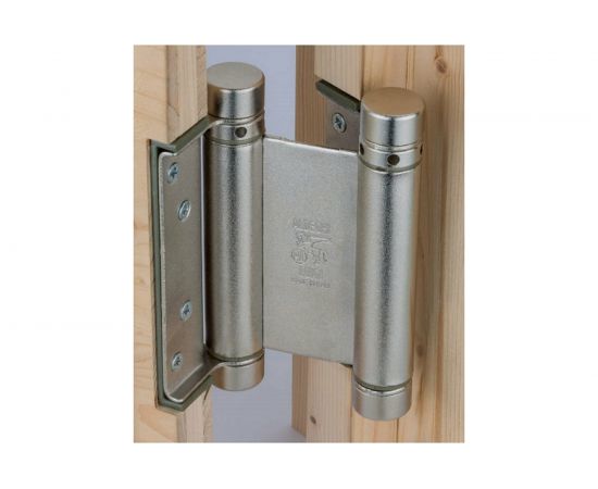 Барная пружинная петля двойного действия ALDEGHI LUIGI SPA 125х48х42 мм, цвет: античная латунь, к-т: 2 шт + ключ с декоративными шурупами 101OA125B – изображение 3