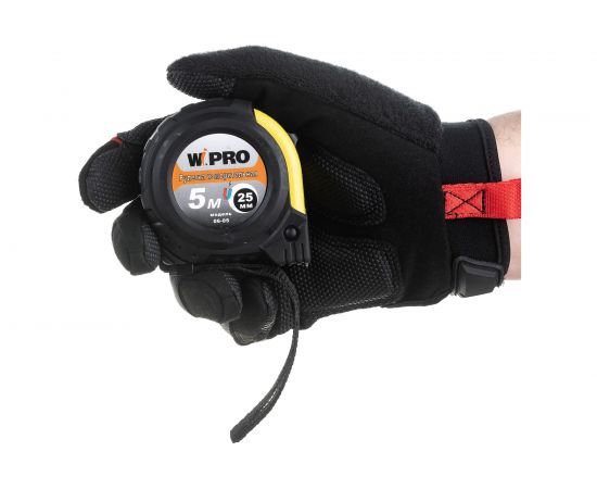 Рулетка WIPRO 5 м*25 мм, АБС-пластик + магнитный упор + резина, толщина 0.115 мм 06-05 – изображение 4