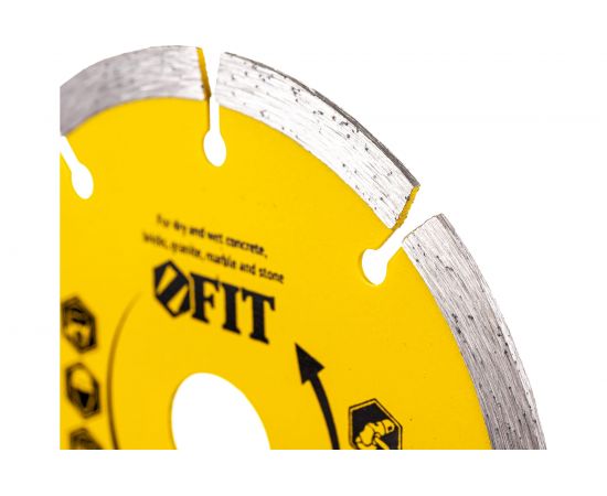 Диск алмазный отрезной (125 мм; 22.2 мм) для угловых шлифмашин Fit 37463 – изображение 4