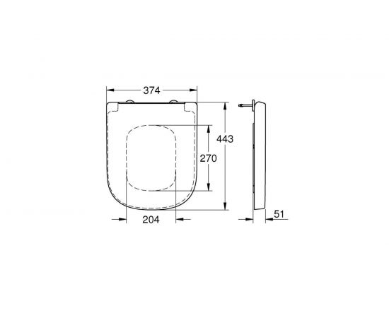 Сиденье для унитаза Grohe Euro Ceramic, с устройством плавного опускания 39330001 – изображение 5