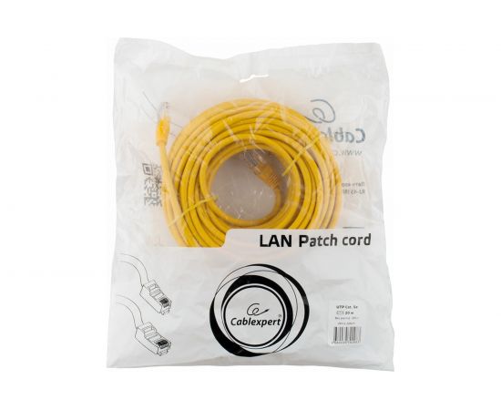 Патч-корд Cablexpert UTP PP12-20M/Y кат.5e, 20м, литой, многожильный жёлтый PP12-20M/Y – изображение 5