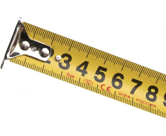 Рулетка WIPRO 5 м*25 мм, АБС-пластик + магнитный упор + резина, толщина 0.115 мм 06-05 – изображение 7