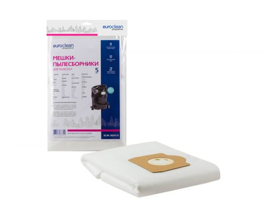 Мешок-пылесборник синтетический (5 шт) для промышленных пылесосов до 36 литров EURO Clean EUR-3041/5 