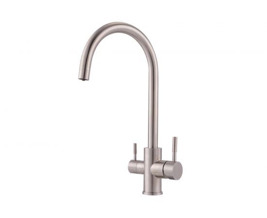 Смеситель для кухни Olives с каналом для питьевой нержавеющая сталь BALEAR 13445BL 