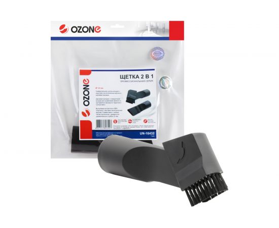 Насадка "2 в 1" щелевая с коротким синтетическим ворсом (32 мм) OZONE UN-16432 