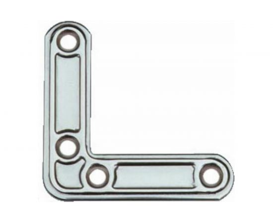 Мебельный плоский уголок ALDEGHI LUIGI SPA 50х50х15 мм, нержавеющая сталь 153IN55 