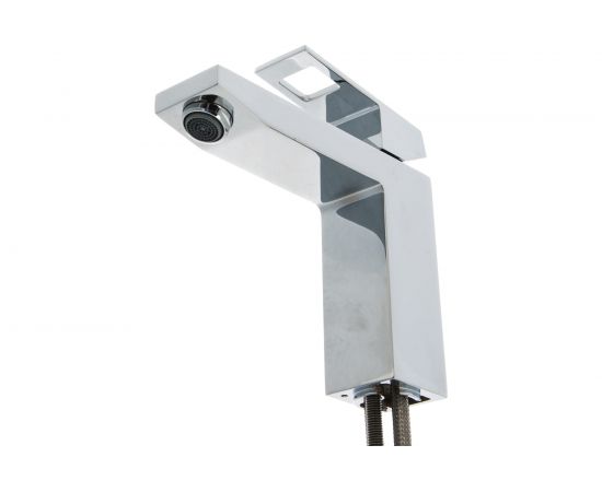 Однорычажный смеситель для раковины GROHE Eurocube со средним изливом, сливной гарнитур 23445000 