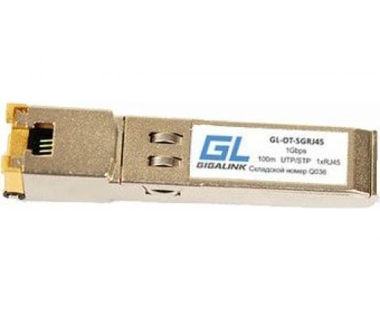 Модуль SFP GIGALINK 10/100/1000BaseT 1.25Гбит/c, UTP, RJ45 GL-OT-SGRJ45 