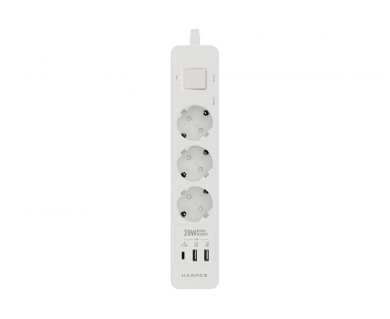 Удлинитель с USB зарядкой HARPER UCH-350 White PD3.0 H00002822 