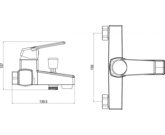 Комплект смесителей с душевым гарнитуром OneLife черный матовый P02-511b – изображение 16