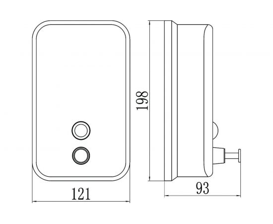 Дозатор для жидкого мыла 1 л. Savol глянцевый, нержавеющая сталь S-00403 – изображение 2