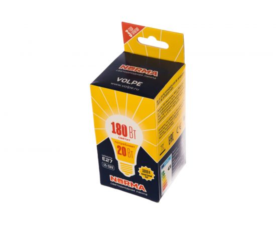 Светодиодная лампа Volpe. Форма A, матовая. Серия Norma LED-A65-20W/WW/E27/FR/NR UL-00004030 – изображение 2